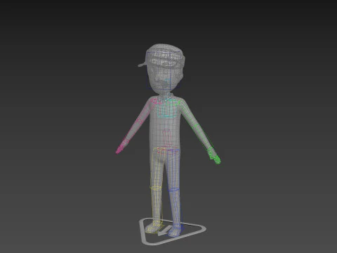 Character175 Rigged Fast Food Worker 3D Model