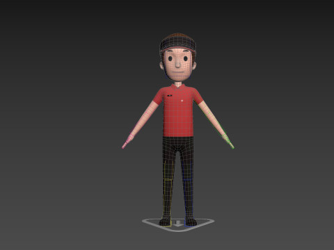 Character175 Rigged Fast Food Worker 3D Model