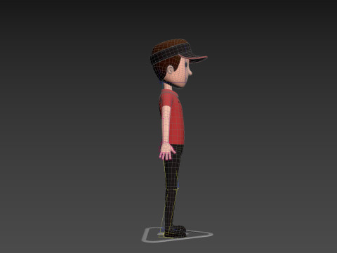 Character175 Rigged Fast Food Worker 3D Model