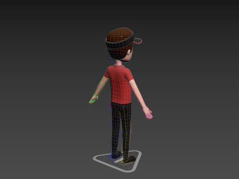Character175 Rigged Fast Food Worker 3D Model