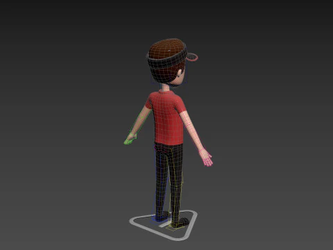 Character175 Rigged Fast Food Worker 3D Model