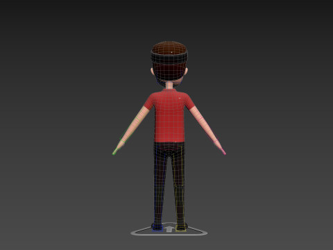 Character175 Rigged Fast Food Worker 3D Model
