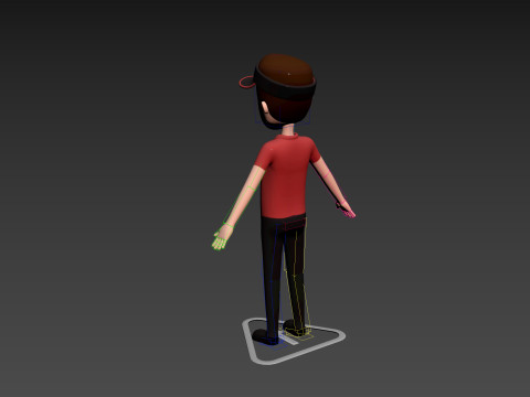 Character175 Rigged Fast Food Worker 3D Model