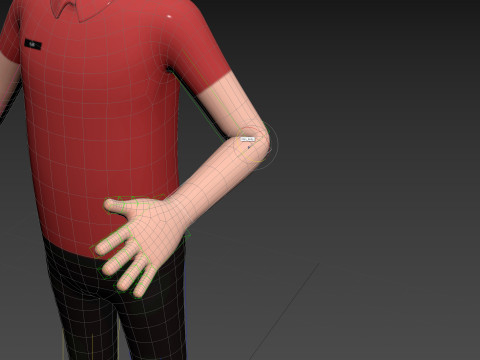 Character175 Rigged Fast Food Worker 3D Model