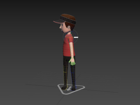Character175 Rigged Fast Food Worker 3D Model