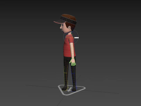 Character175 Rigged Fast Food Worker 3D Model