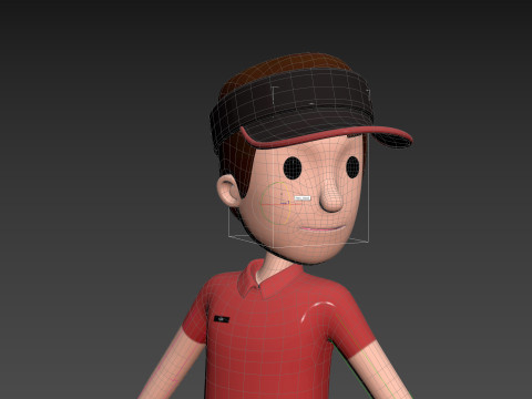 Character175 Rigged Fast Food Worker 3D Model
