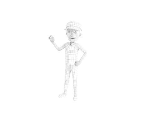 Character175 Rigged Fast Food Worker 3D Model