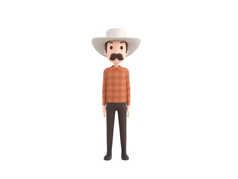 Character176 Rigged Cowboy 3D 模型