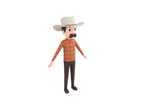 Character176 Rigged Cowboy 3D 模型
