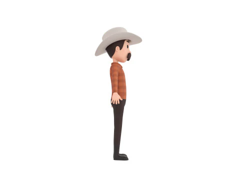 Character176 Rigged Cowboy 3D Model