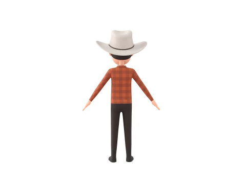 Character176 Rigged Cowboy 3D Model