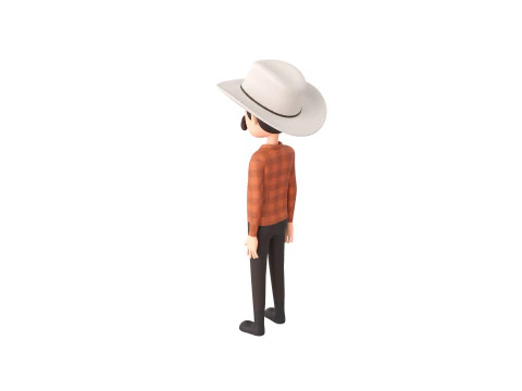 Character176 Rigged Cowboy 3D Model