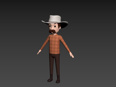 Character176 Rigged Cowboy 3D 模型