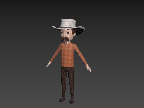 Character176 Rigged Cowboy 3D 模型