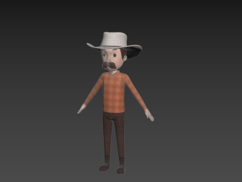 Character176 Rigged Cowboy 3D 模型