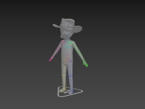 Character176 Rigged Cowboy 3D 模型
