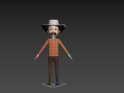 Character176 Rigged Cowboy 3D 模型