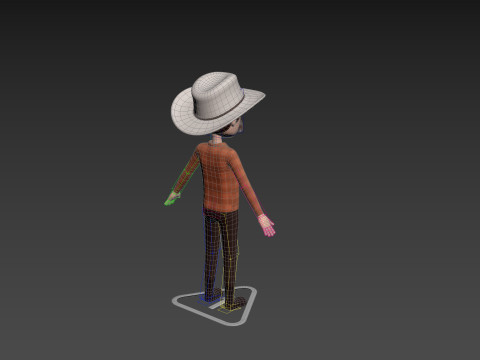 Character176 Rigged Cowboy 3D 模型