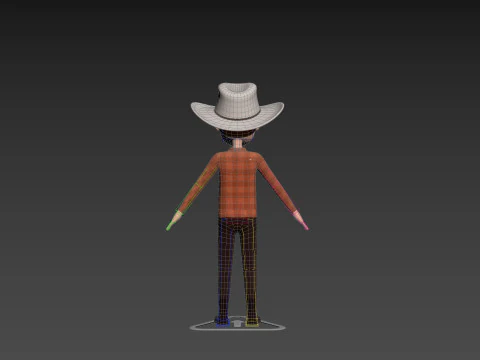 Character176 Rigged Cowboy 3D Model