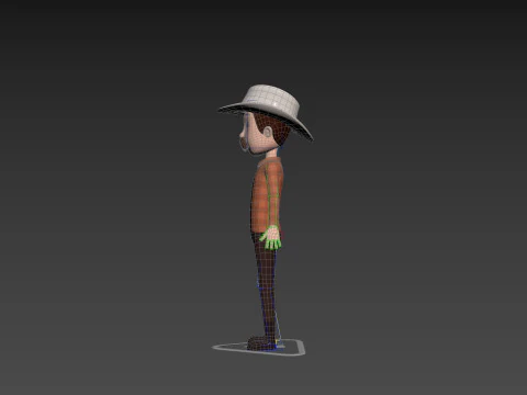 Character176 Rigged Cowboy 3D Model