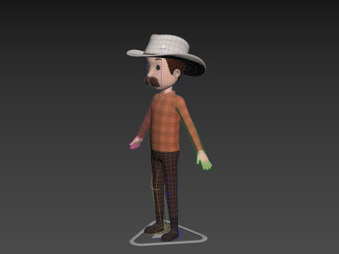 Character176 Rigged Cowboy 3D 模型