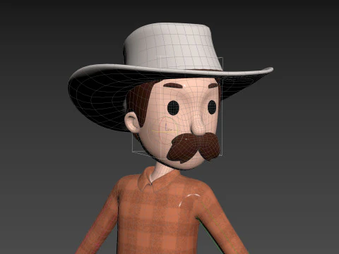 Character176 Rigged Cowboy 3D Model