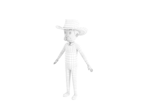 Character176 Rigged Cowboy 3D Model