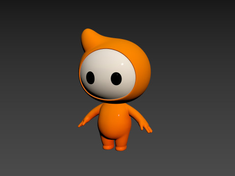 Character177 Rigged Mascot Model 3D