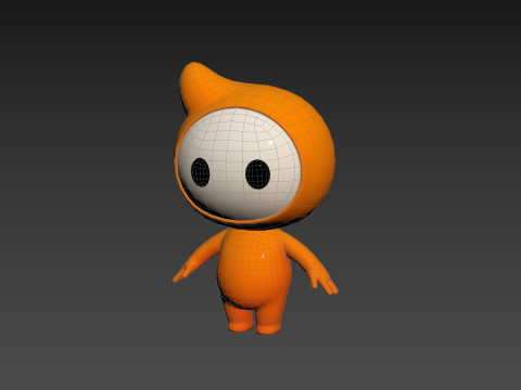 Character177 Rigged Mascot Model 3D