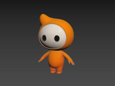 Character177 Rigged Mascot Model 3D