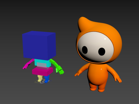 Character177 Rigged Mascot Model 3D