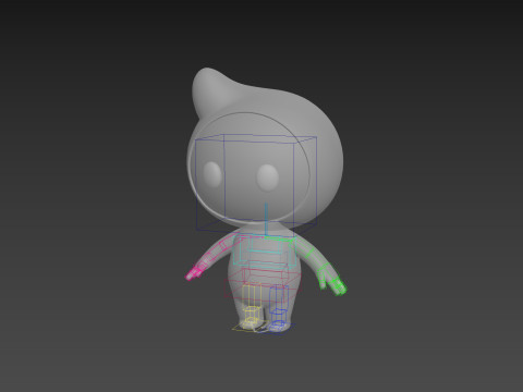 Character177 Rigged Mascot Model 3D
