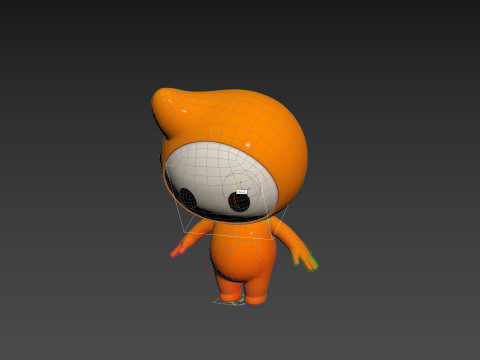 Character177 Rigged Mascot Model 3D