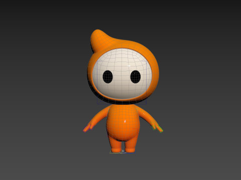 Character177 Rigged Mascot Model 3D