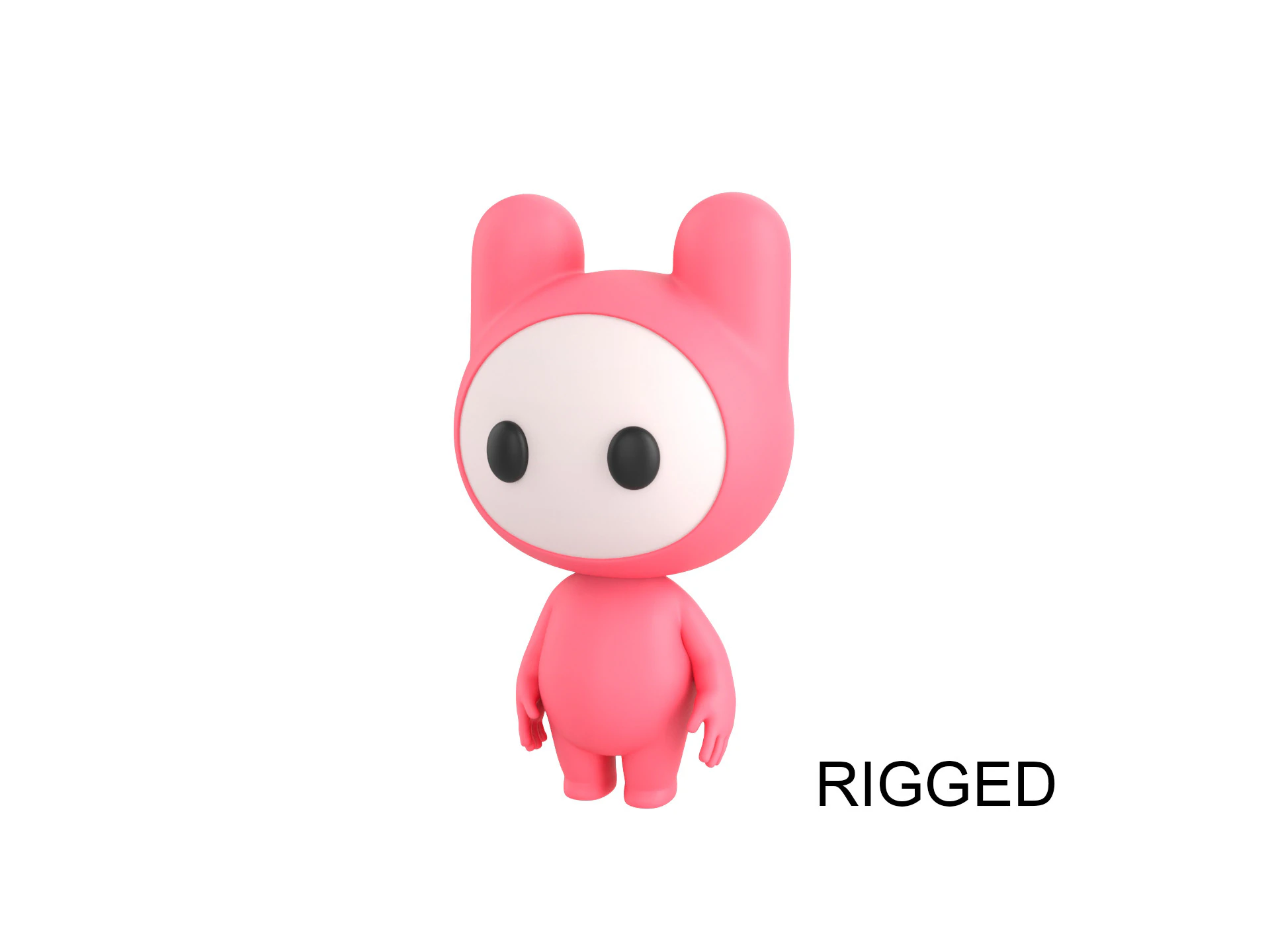 Character178 Rigged Mascot 3D Model .c4d .max .obj .3ds .fbx .stl .blend 