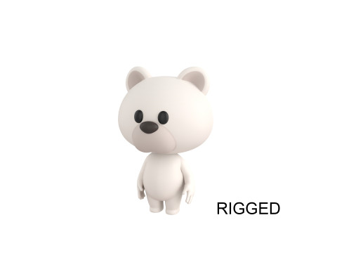 Character180 Rigged Polar Bear 3D 모델