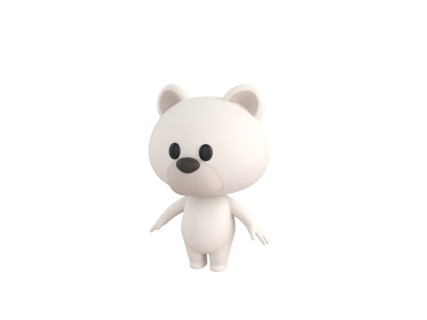 Character180 Rigged Polar Bear Model 3D
