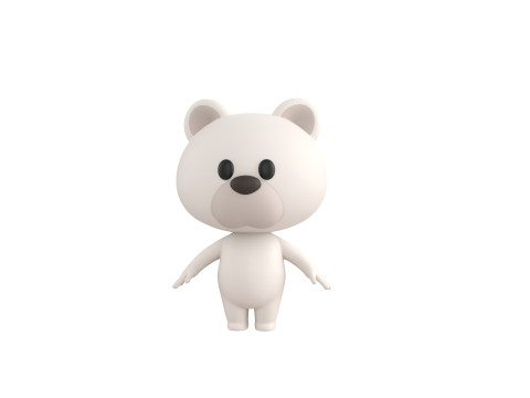 Character180 Rigged Polar Bear Model 3D