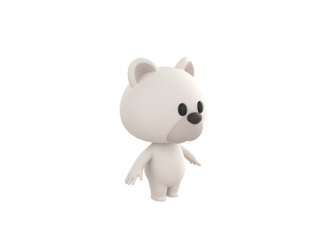 Character180 Rigged Polar Bear Model 3D