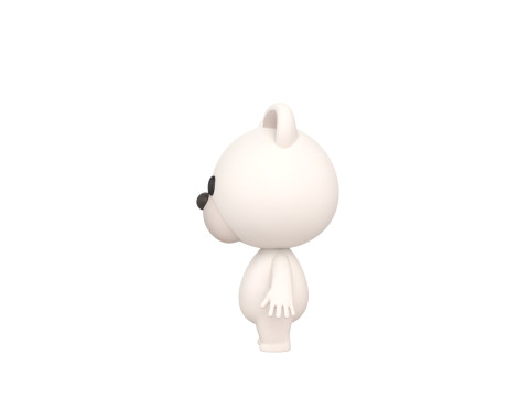 Character180 Rigged Polar Bear Model 3D