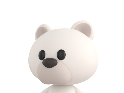 Character180 Rigged Polar Bear Model 3D