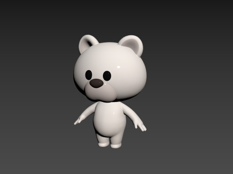 Character180 Rigged Polar Bear Model 3D