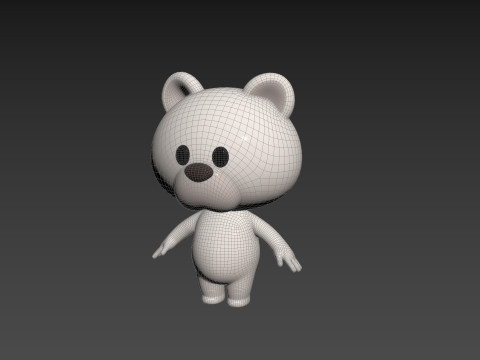 Character180 Rigged Polar Bear Model 3D