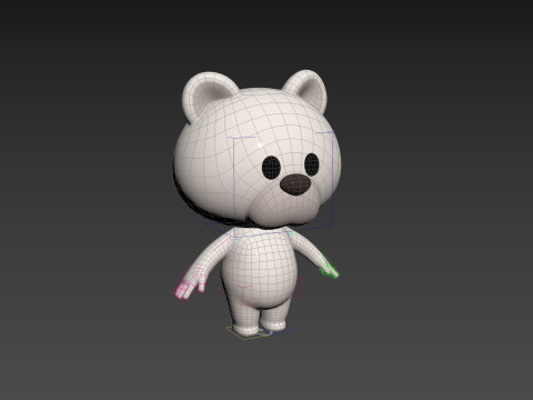Character180 Rigged Polar Bear Model 3D