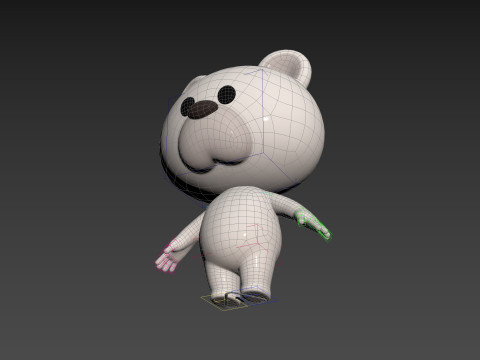 Character180 Rigged Polar Bear Model 3D