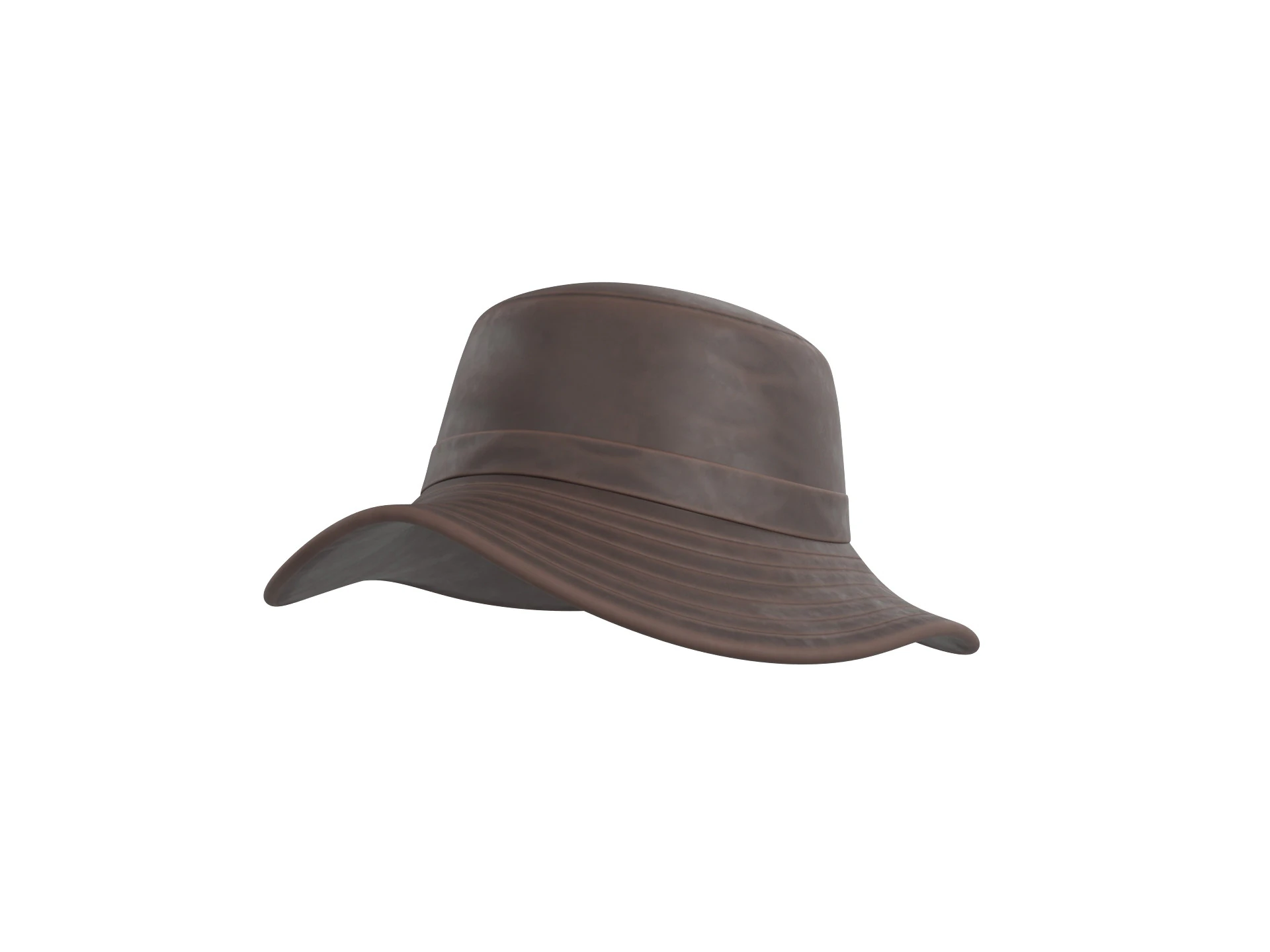 Prop086 Leather Bucket Hat 3D Model .c4d .max .obj .3ds .fbx .stl .blend 