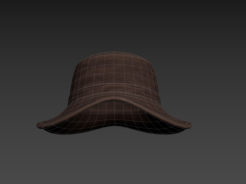 Prop086 Leather Bucket Hat Modelo 3D