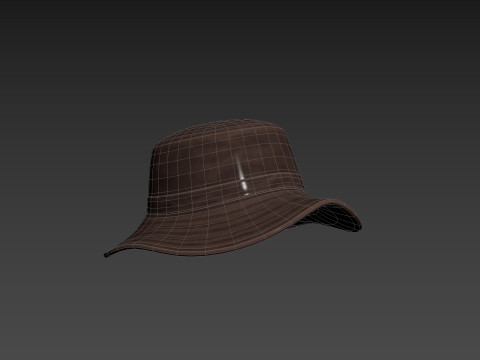Prop086 Leather Bucket Hat Modelo 3D
