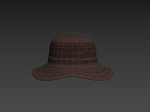 Prop086 Leather Bucket Hat Modelo 3D